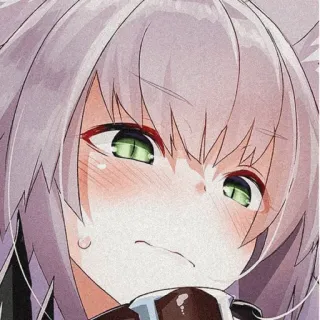 🍫 动漫, 女孩, 脸红, 可爱, 害羞 telegram sticker