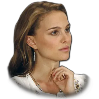 🤔 Natalie Portman portrait, actress, celebrity, movie star telegram sticker
