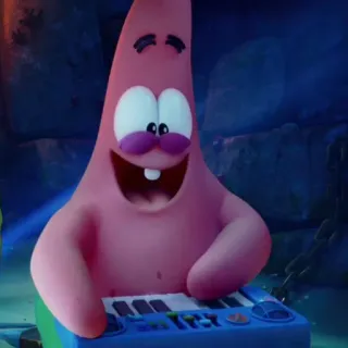 🐙 Patrick Star patrick star, spongebob, cartoon, character, keyboard, music telegram sticker