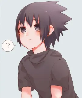 🐘 Sasuke Uchiha Naruto 애니메이션, 만화, SD캐릭터, 나루토, 사스케, 우치하, 캐릭터 telegram sticker