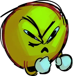 👊 emoji, angry, fight, gloves telegram sticker