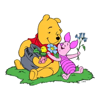 🐻 Winnie the Pooh Winnie the Pooh, Piglet, Disney, friends, cartoon telegram sticker