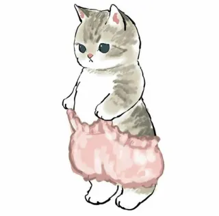 💗 kot, kotek, słodki, zwierzęta, różowy, sztuka, rysunek telegram sticker