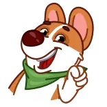 😉 dog, cartoon, animal, sticker telegram sticker