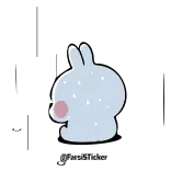 ☹️ @leoleolao schattig, konijntje, konijn, kawaii whatsapp sticker
