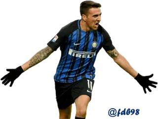 🎊 サッカー, フットボール, アスリート, スポーツ, 選手, インテル, セレブレーション telegram sticker