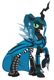 😏 Queen Chrysalis My Little Pony Pônei, Rainha, Chrysalis, Vilão, Desenho animado, Fanart whatsapp sticker