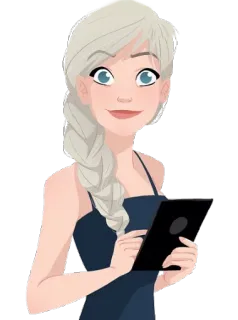 🙂 женщина, мультфильм, персонаж, портрет, телефон, иллюстрация telegram sticker