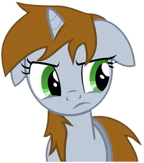 😔 pônei, desenho animado, animal, equino, cavalo telegram sticker