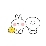 🥰 conejo, pollito, lindo, adorable, pegatina telegram sticker