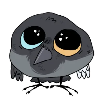 🥺 uccello, gufo, carino, cartone animato, animale telegram sticker