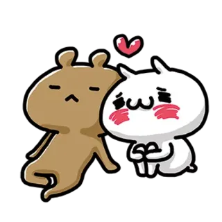 ✳️ милые, мультфильм, любовь, животные, каваий telegram sticker