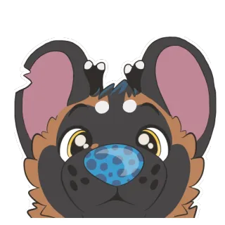 🐽 chien, chiot, mignon, animal, dessin animé, autocollant, mammifère, canin whatsapp sticker