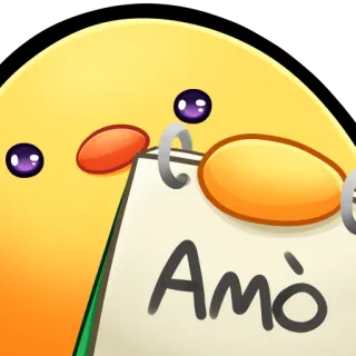 🐤 Amò lindo, amarillo, nota, amor, italiano whatsapp sticker