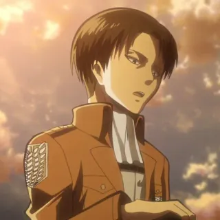 ☁️ Levi Ackerman Attack on Titan Attack on Titan, anime, Levi Ackerman, character, soldier, military, manga telegram sticker