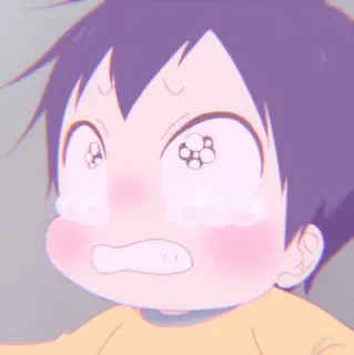 🍰 anime, crying, sad, boy, emotional, tears, cartoon telegram sticker