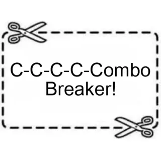 ✂️ C-C-C-C-Combo Breaker! combo breaker, fighting game, killling instinct, scissors, dotted line telegram sticker