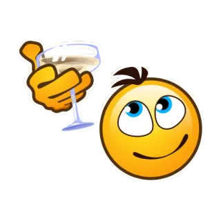 🍷 emoji, celebration, toast, drink, glass, happy, cartoon telegram sticker