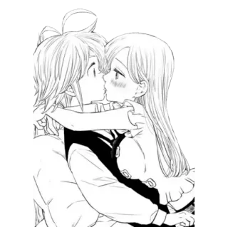 💕 Kuss, Paar, Anime, Cartoon, Romantik telegram sticker