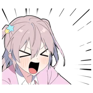 😫 Anime, Garota, Desenho animado, Personagem, Fofo, Expressão telegram sticker