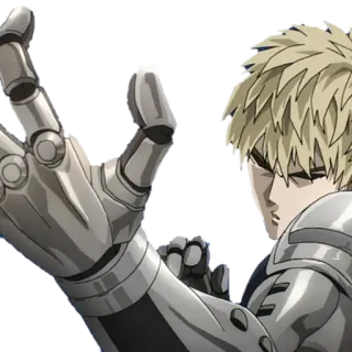 🤜 Genos One-Punch Man Аниме, Киборг, Генос, Ванпанчмен telegram sticker
