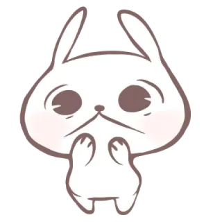 🎀 thỏ, dễ thương, động vật, hoạt hình telegram sticker