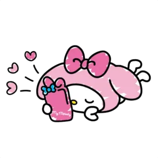 📲 My Melody My Melody, Sanrio, cute, cartoon, pink, character, kawaii telegram sticker