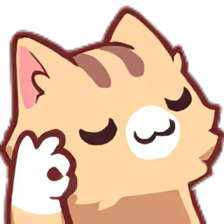 👍 gato, emoji, ok, gesto, meme whatsapp sticker