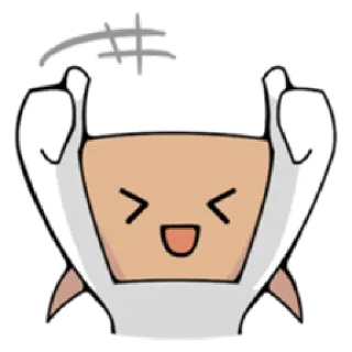 👍 sticker, emoji, character, thumbs up, happy, cartoon telegram sticker