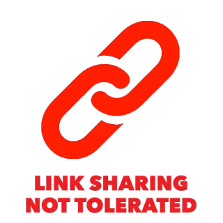 👴 LINK SHARING NOT TOLERATED Lien, Partage, Internet, En ligne, Restriction, Politique, Site web telegram sticker