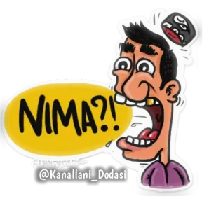 😳 NIMA?! shocked, angry, scream, cartoon, expression telegram sticker