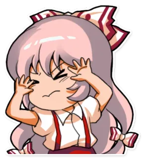 😣 Аниме, Манга, Милый, Девушка, Чиби, Стикер telegram sticker