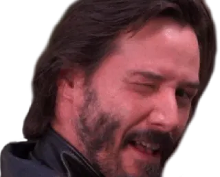 😉 Keanu Reeves Keanu Reeves, actor, wink, celebrity telegram sticker