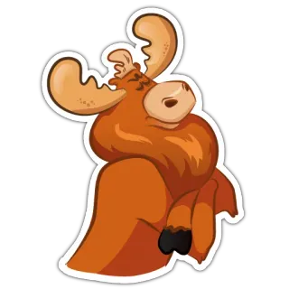 😤 Elch, Tier, Cartoon, süß, Aufkleber telegram sticker