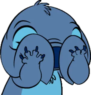 🙈 Stitch Lilo & Stitch สติทช์, ลิโล่แอนด์สติทช์, ดิสนีย์, เอเลี่ยน, การ์ตูน, น่ารัก, ตกใจ telegram sticker