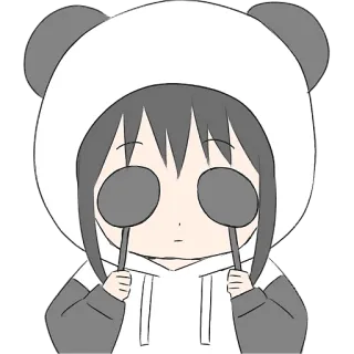🫣 Dessin animé, Animé, Panda, Mignon, Kawaii telegram sticker