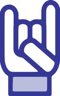 😖 Gesto con la mano, Rock on, Mano cornuta, Heavy metal, Rock and roll, Señal telegram sticker