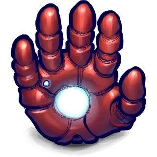 😖 Iron Man Iron Man, Marvel, main, armure, super-héros, arme whatsapp sticker