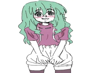 😍 Ragazza anime, Cartone animato, Carino, Illustrazione, Sticker telegram sticker