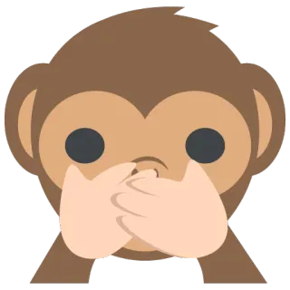 🙈 singe, ne rien voir, ne rien entendre, ne rien dire, emoji, animal whatsapp sticker