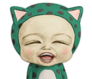🤗 bebê, criança, fofo, sorrindo, desenho animado, retrato whatsapp sticker