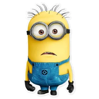 😧 Minion Despicable Me kartun, minion, kuning, karakter telegram sticker