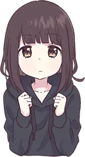 ✊ Anime, Manga, Leuk, Meisje, Sticker, Hoodie whatsapp sticker