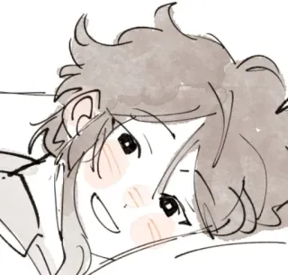 🌟 Anime, Süß, Fröhlich, Skizze, Cartoon telegram sticker