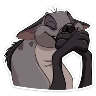 😀 Shenzi The Lion King гиена, Шензи, Дисней, смех, злой telegram sticker