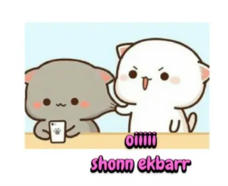 😌 oiiiiii
shonn ekbarr cat, cartoon, cute, animal whatsapp sticker