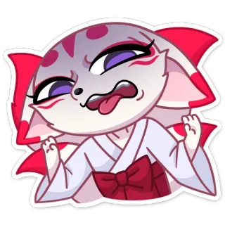 😨 sticker, hoạt hình, động vật, mèo, biểu cảm, ghê tởm whatsapp sticker