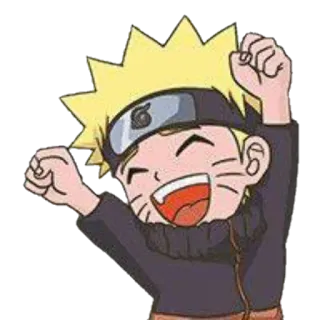 😄 Naruto Naruto, Anime, Manga, Szczęśliwy, Podekscytowany, Święto telegram sticker