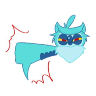👎 フクロウ, 鳥, 動物, マンガ, かわいい, ステッカー telegram sticker