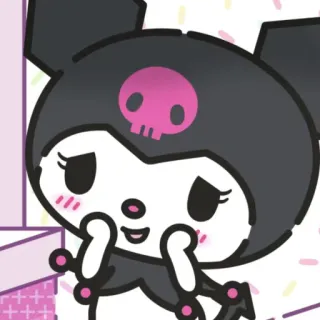 🕸 Kuromi sanrio, kawaii, cute, skull, goth telegram sticker